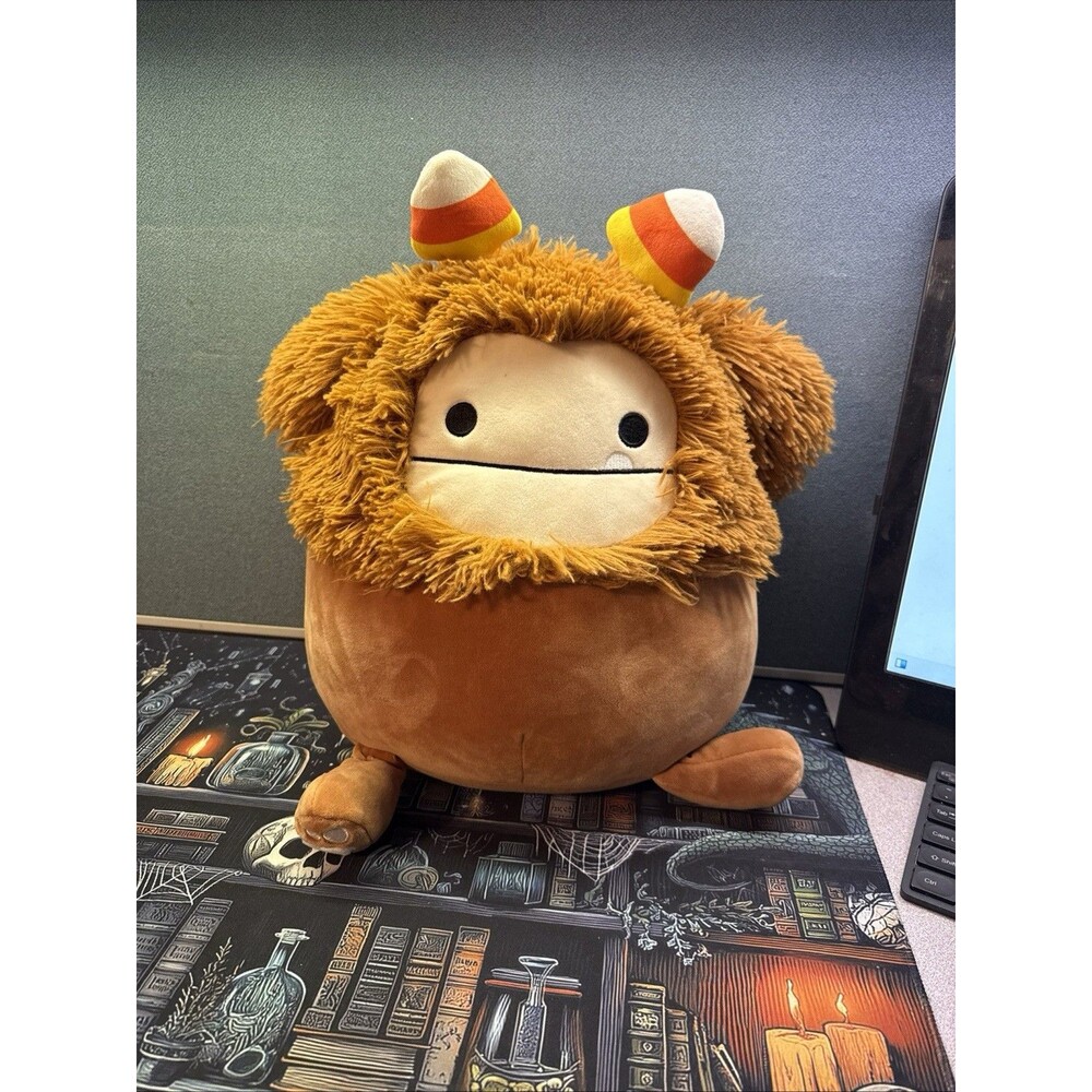 Squishmallow 12" Benny The Bigfoot Candy Corn Headband Halloween 2022
